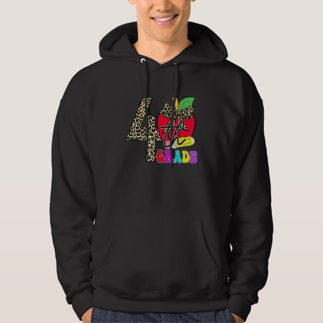 Veste À Capuche Mignonne élèves de 4e année enseignant Leopard App (Devant)