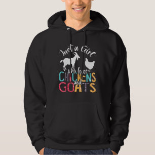 Veste À Capuche Mignonne Juste Une Fille Qui Aime Les Poulets Chèv