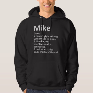 Veste À Capuche MIKE Définition Nom personnalisé Amusant Anniversa