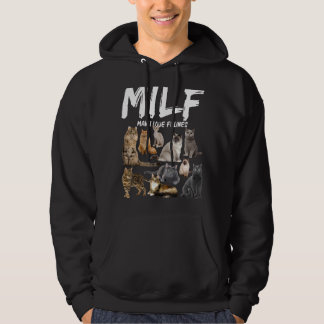 Veste À Capuche Milf Man I Love Felines