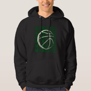 Veste À Capuche Milwaukee Basketball Wisconsin Basketball Wi B-Bal