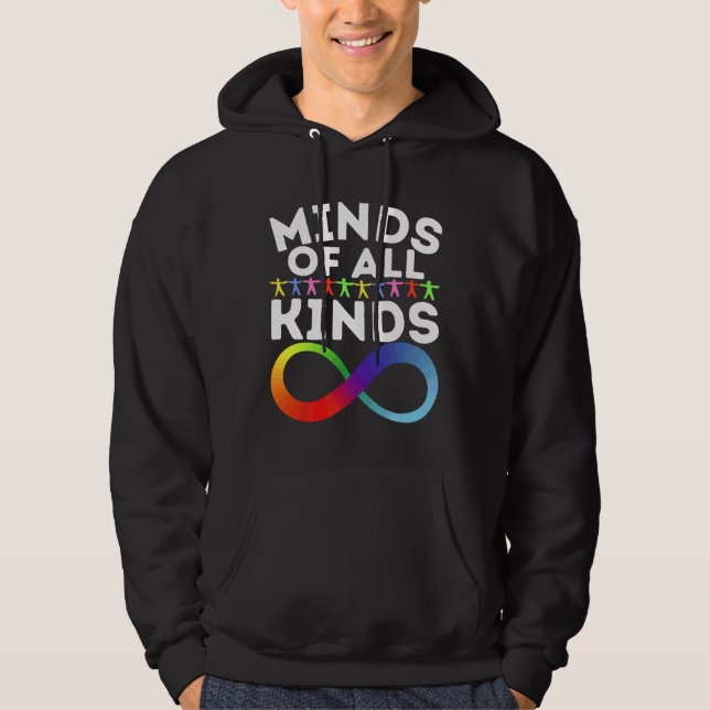 Veste À Capuche Minds Of All Kinds Asd Autism Awareness Celebrate  (Devant)