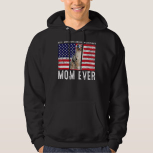 Veste À Capuche Miniature American Shepherd Mom Usa American Flag