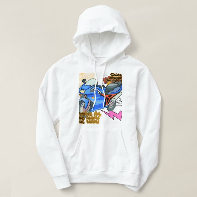 Veste À Capuche Minimal Bike Art Graphic – Modern Motorcycle (Design devant)