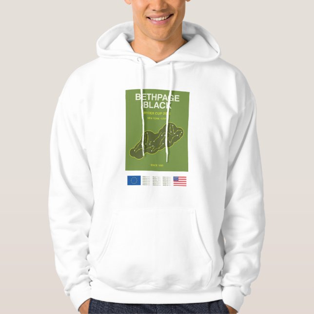 Veste À Capuche Minimalist Bethpage Black Ryder Cup Line Print Tee (Devant)