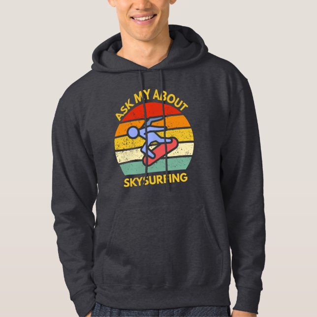 Veste À Capuche m'interroger sur le skysurf sports extrêmes (Devant)