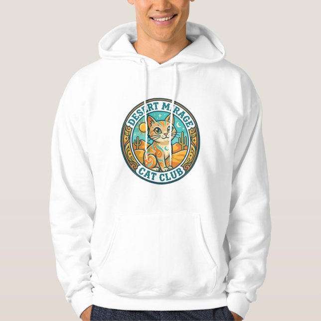 Veste À Capuche Mirage du désert Chat Idée cadeau pour maman de ch (Devant)
