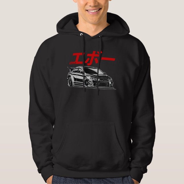 Veste À Capuche Mitsubishi EVO Japon Style T-shirt Homme Femmes (Devant)