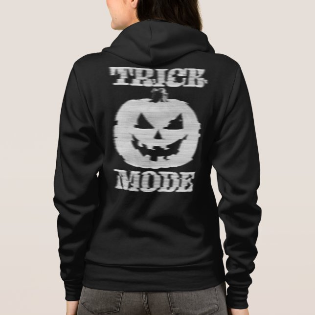 Veste À Capuche Mode Trick Citrouille brillant avant et arrière (Dos)
