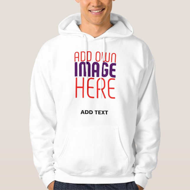 VESTE À CAPUCHE MODÈLE DE TEXTE D'IMAGE BLANCHE SIMPLE MODERNE (Devant)