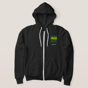 VESTE À CAPUCHE MODÈLE DE TEXTE D'IMAGE NOIRE SIMPLE ET MODERNE