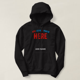 VESTE À CAPUCHE MODERNE ET MODERNE PERSONNALISABLE NOIR VÉRIFIÉ