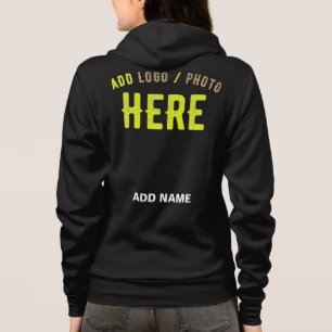 VESTE À CAPUCHE MODERNE ET MODERNE PERSONNALISABLE NOIR VÉRIFIÉ