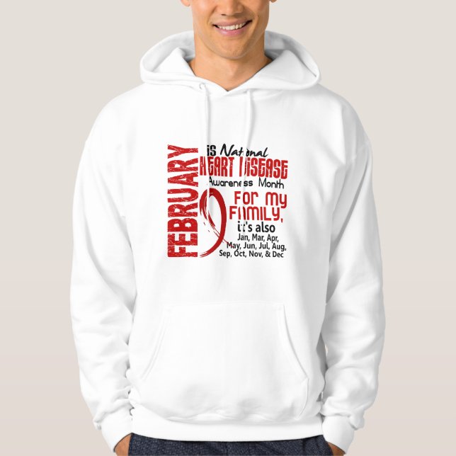 Veste À Capuche Mois de conscience de maladie cardiaque pour ma (Devant)