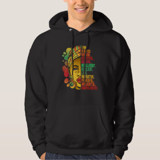 Veste À Capuche Mois de l'histoire des Noirs Afro-Américain Je sui