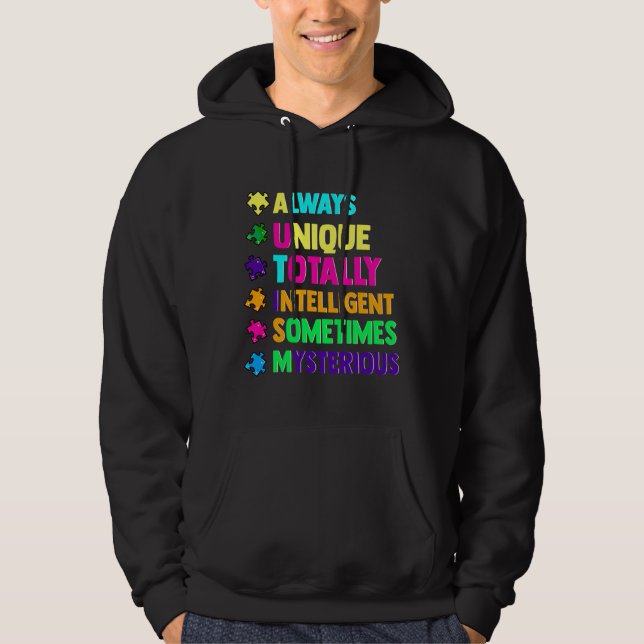 Veste À Capuche Mois De Sensibilisation sur l'autisme Awesome, Tou (Devant)