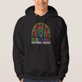 Veste À Capuche Mois du patrimoine hispanique national arc-en-ciel