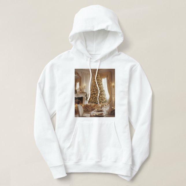 Veste À Capuche Moletom Árvore Dourada (Design devant)