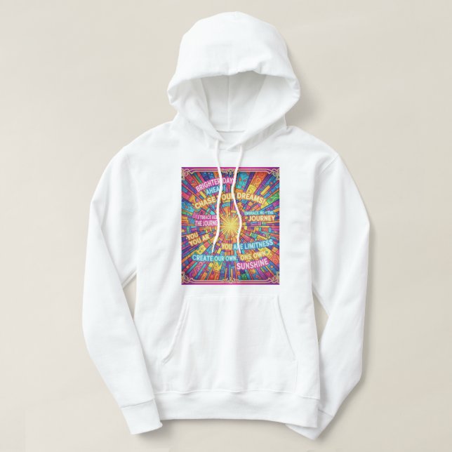 Veste À Capuche Moletom frases motivação (Design devant)