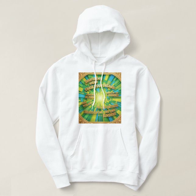 Veste À Capuche Moletom frases motivação (Design devant)