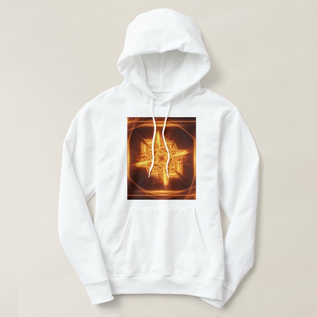 Veste À Capuche Moletom símbolo laranja de fogo (Design devant)