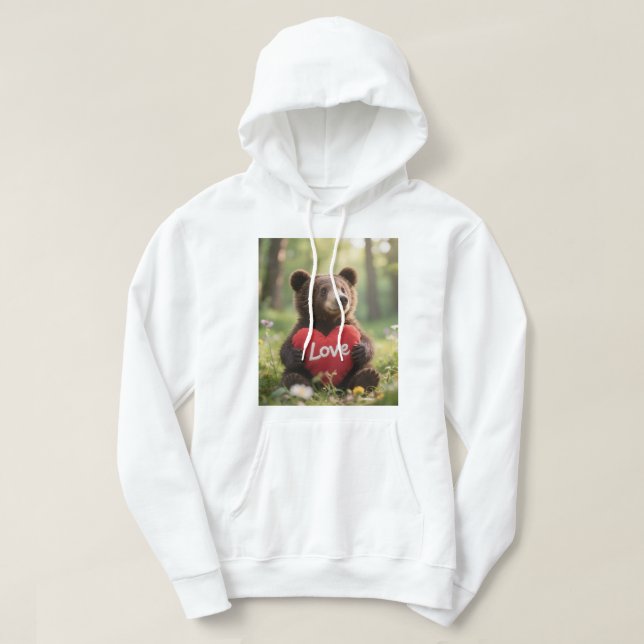 Veste À Capuche Moletom ursinho fofo (Design devant)