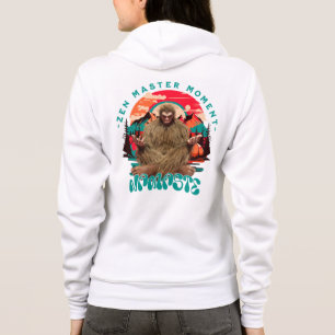 Veste À Capuche Moment de maître zen Bigfoot Art rétro de méditati