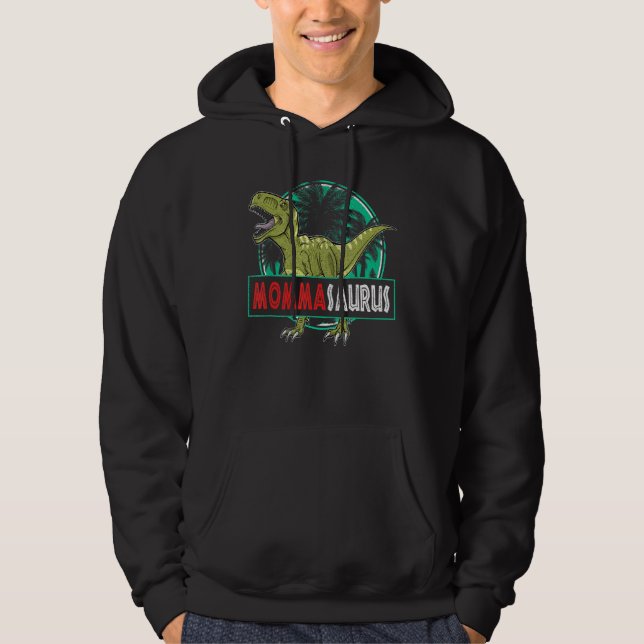 Veste À Capuche Mommasaurus Rex Dinosaur Mommasaurus Famille Match (Devant)
