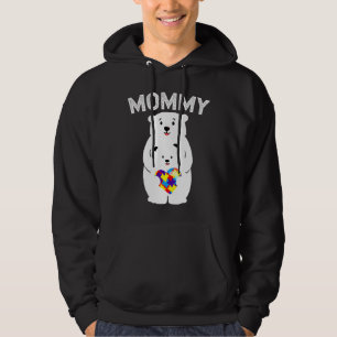 Veste À Capuche Mommy Bear Sensibilisation sur l'autisme Puzzle He