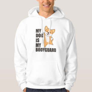 Veste À Capuche Mon Chien Est Mon Gardien Du Corps Chiens Corgi Cu