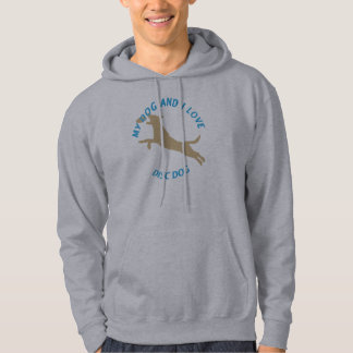 Veste À Capuche Mon chien et moi aiment le chien de disque