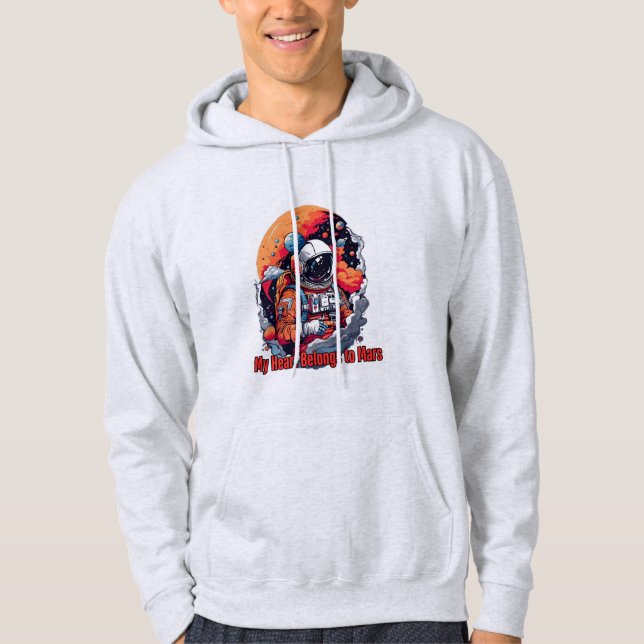 Veste À Capuche Mon coeur appartient à Mars - T-shirt de l'astrona (Devant)