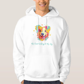 Veste À Capuche Mon coeur appartient à mon chien