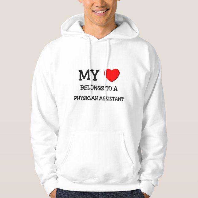 Veste À Capuche Mon Coeur Appartient À UNE ASSISTANTE PHYSIQUE (Devant)