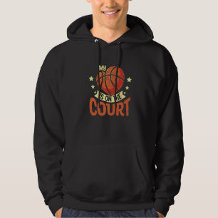 Veste À Capuche Mon coeur est sur le terrain de basket