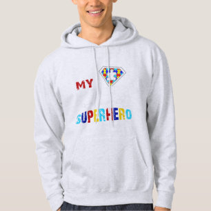 Veste À Capuche Mon Fils Est Mon Superhéros Préféré Autisme Don 8 