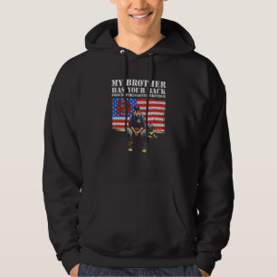 Veste À Capuche Mon frère vous soutient fier frère pompier
