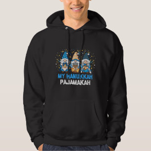 Veste À Capuche Mon Hanoukka Pajamakah Gnomes Channukah Jewish Gno