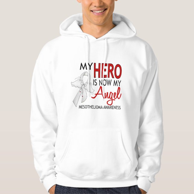 Veste À Capuche Mon héros est mon mèsothéliome d'ange (Devant)