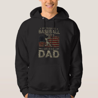 Veste À Capuche Mon joueur de baseball préféré m'appelle papa Fête