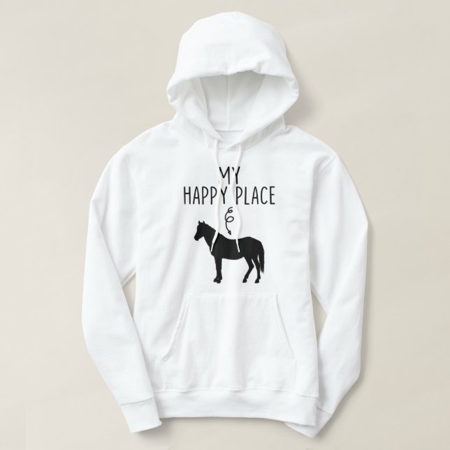 Veste À Capuche Mon Joyeux Lieu Cheval Lover Cadeaux Équitation (Design devant)