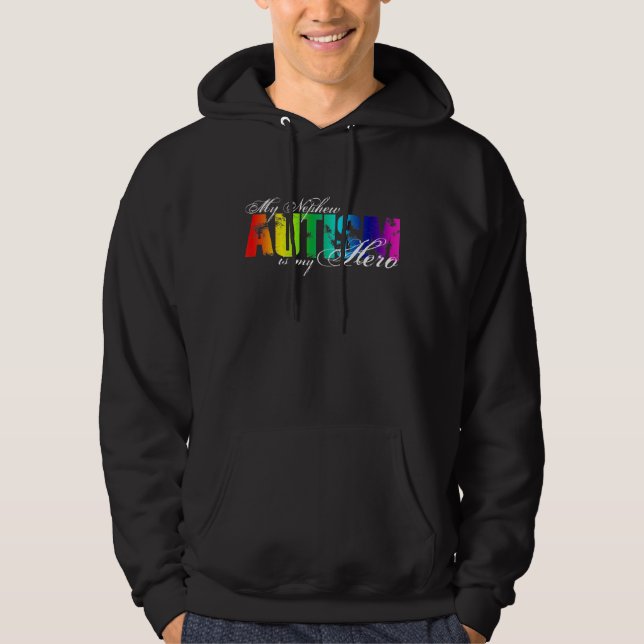 Veste À Capuche Mon neveu mon héros - autisme (Devant)