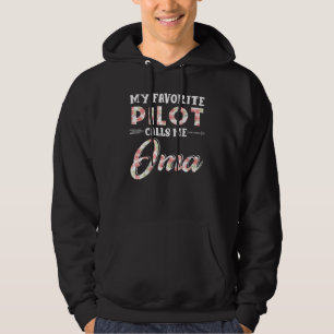 Veste À Capuche Mon pilote préféré m'appelle Oma Floral