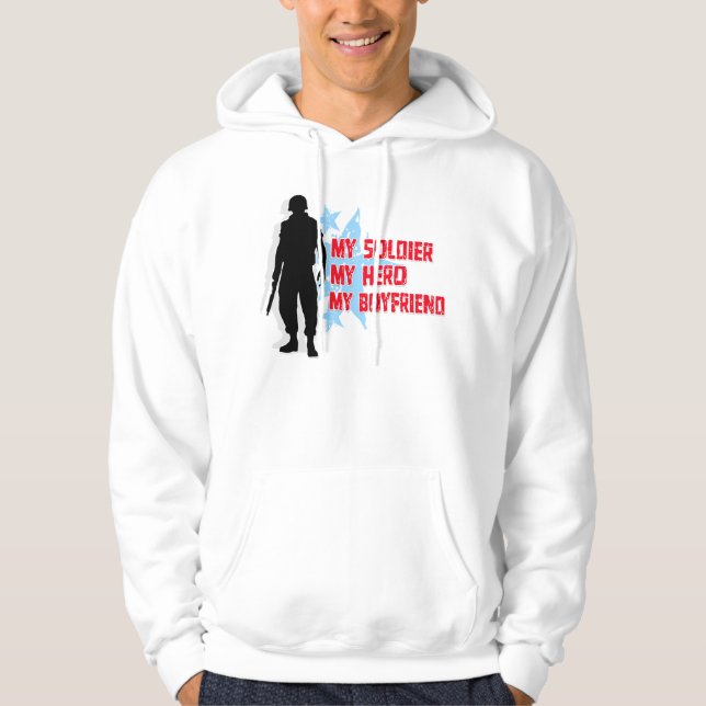 Veste À Capuche Mon soldat, mon héros, mon ami (Devant)