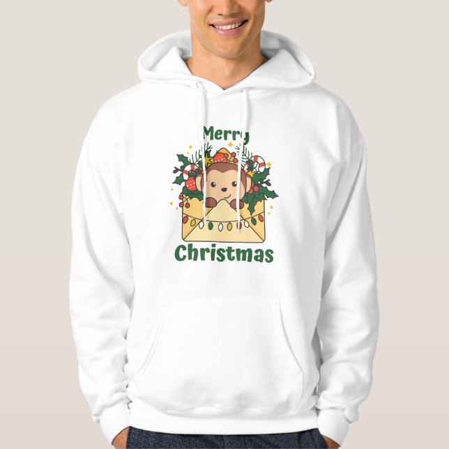 Veste À Capuche Monkey Christmas (Devant)