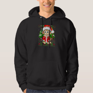 Veste À Capuche Monkey Xmas Arbre Correspondance Père Noël Singe L