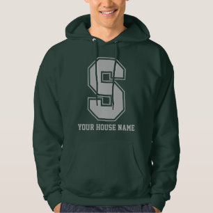 Veste À Capuche Monogram Grey Green College House Initiale S