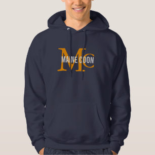 Veste À Capuche Monogramme de race de chat de ragondin du Maine