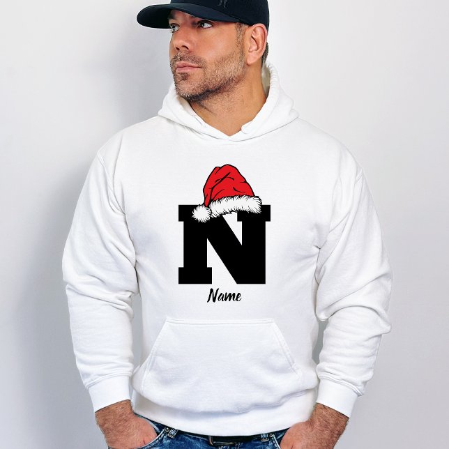 Veste À Capuche Monogramme Famille Noël Personnalisez Avec Nom (Créateur téléchargé)