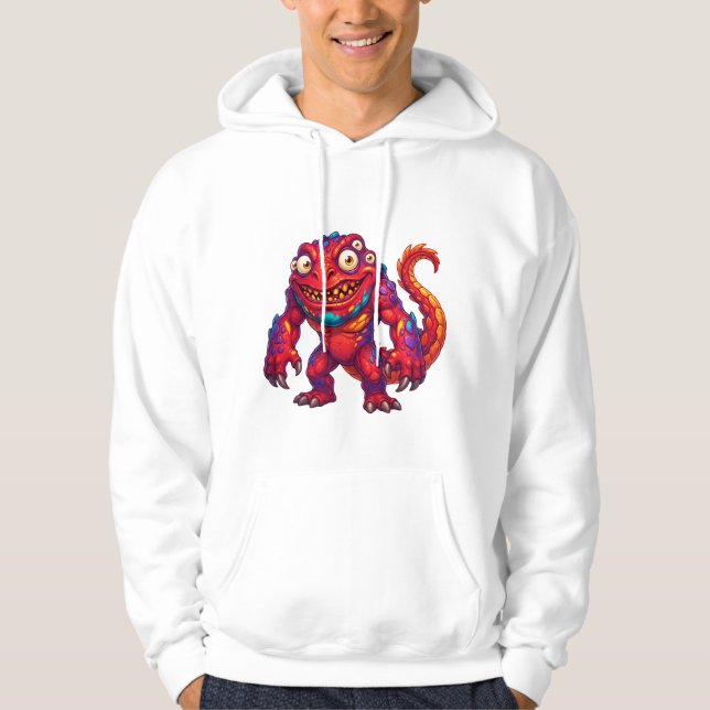 Veste À Capuche Monstre de bonbons néon (Devant)